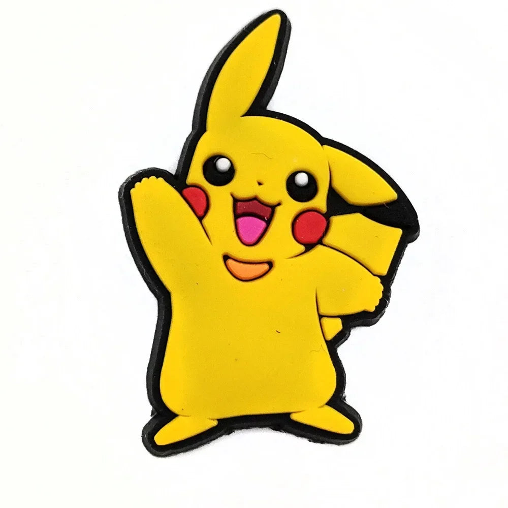 Pokemon Pikachu Shoe Charms for Clogs Sandals Decoration PVC Cartoon Shoe Accessories Charms for Friends Gifts