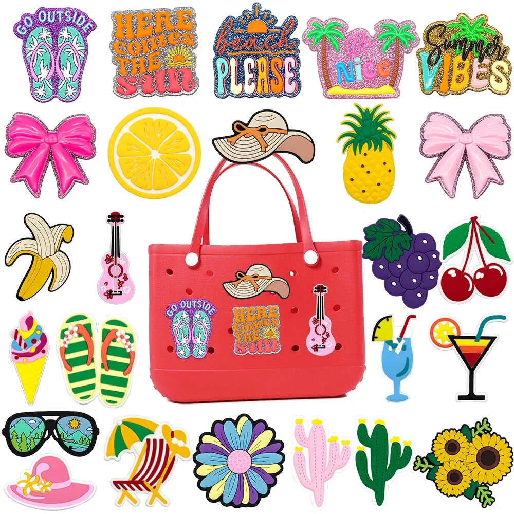 Croxi Charm Fruits & Plants – Decorative Cactus, Rainbow & Fruit Bag Charm