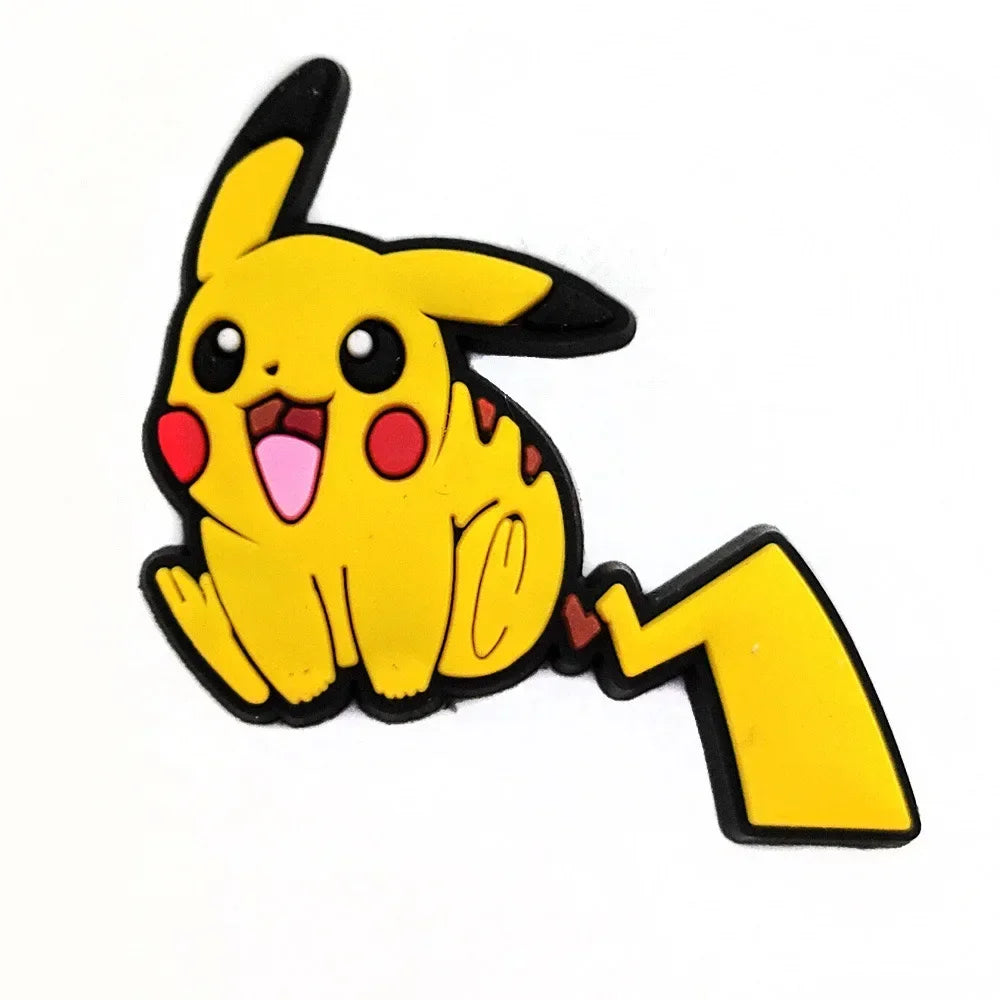 Pokemon Pikachu Shoe Charms for Clogs Sandals Decoration PVC Cartoon Shoe Accessories Charms for Friends Gifts
