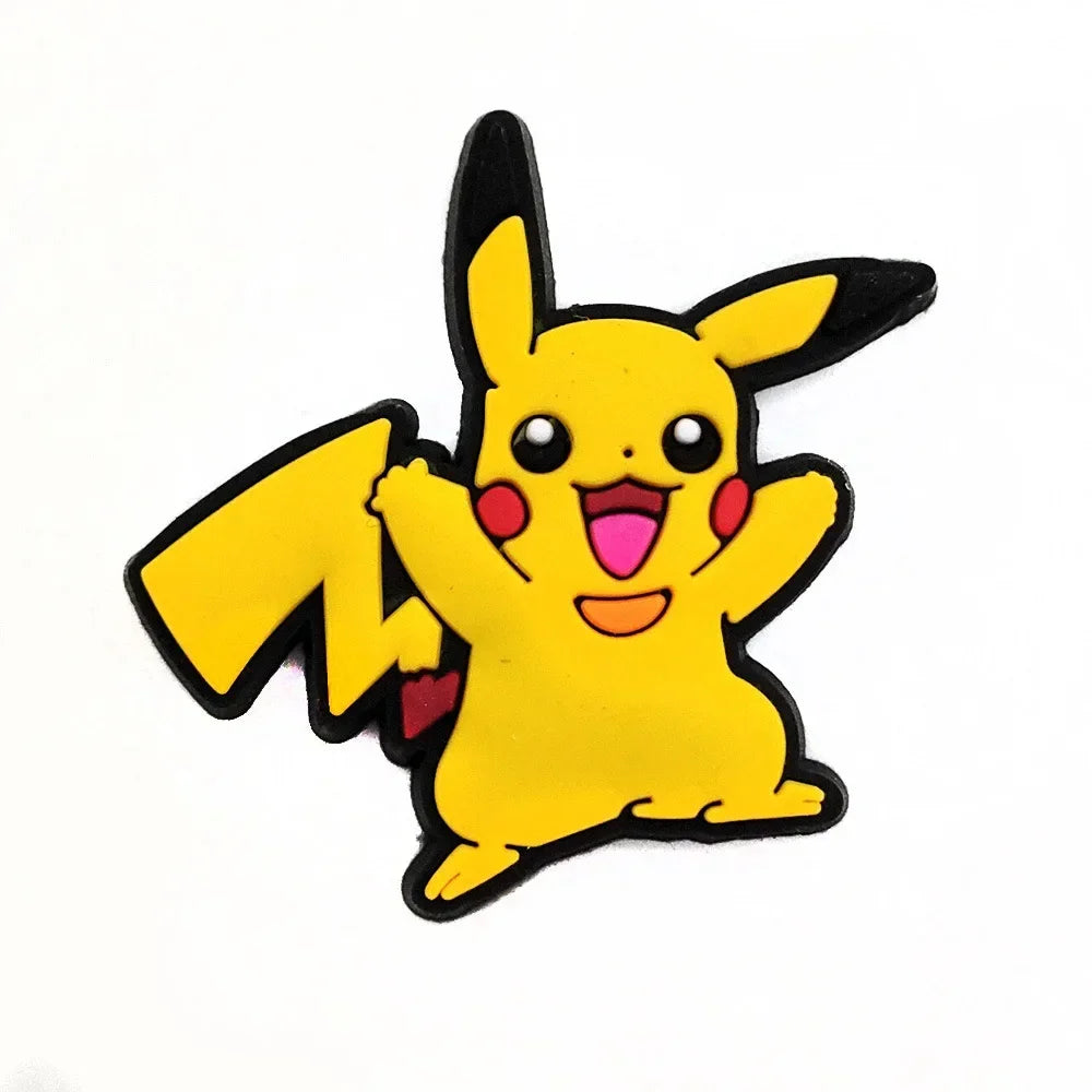 Pokemon Pikachu Shoe Charms for Clogs Sandals Decoration PVC Cartoon Shoe Accessories Charms for Friends Gifts