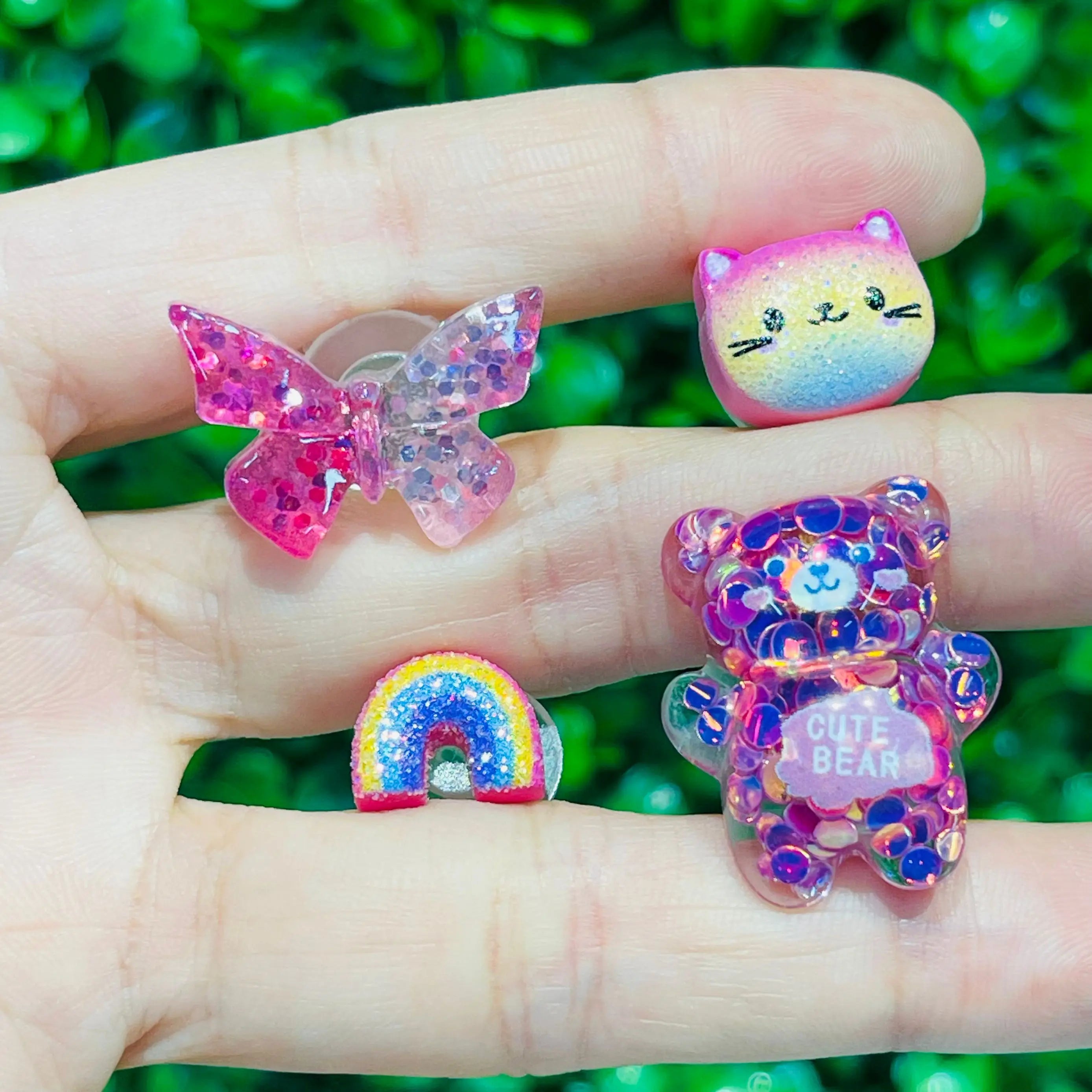10 Cartoon Charms Set – Decorations for Kids' Bags & Accessories