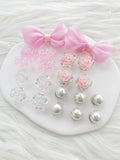 Set of 18 Pink, Bow, & ABS Pearl Charms – Beach Bag Decorations