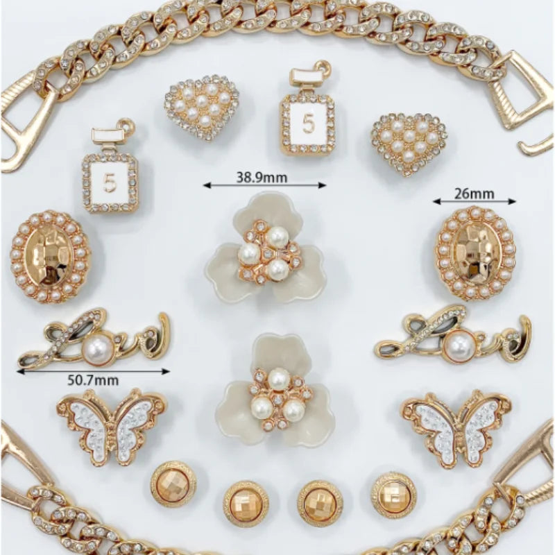 Set Charms Butterflies & Detachable Bows – Bag Decorations