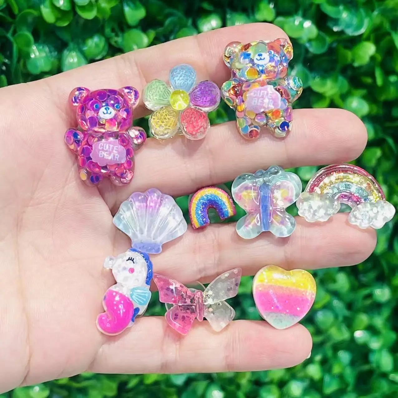 10 Cartoon Charms Set – Decorations for Kids' Bags & Accessories