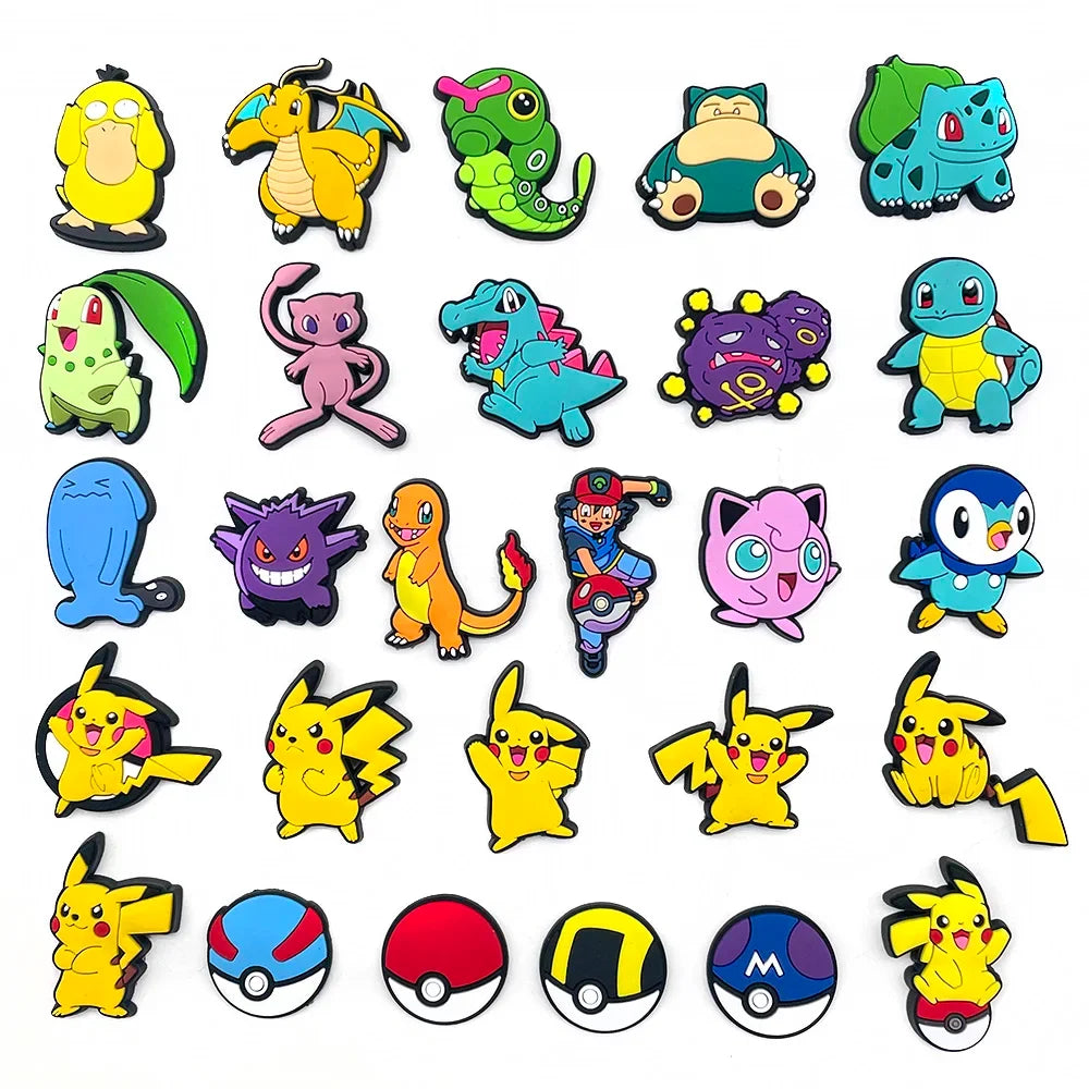 CROXi Charm Pokémon – Set of 20 or 27 Pikachu Decorations for Bags & Clogs