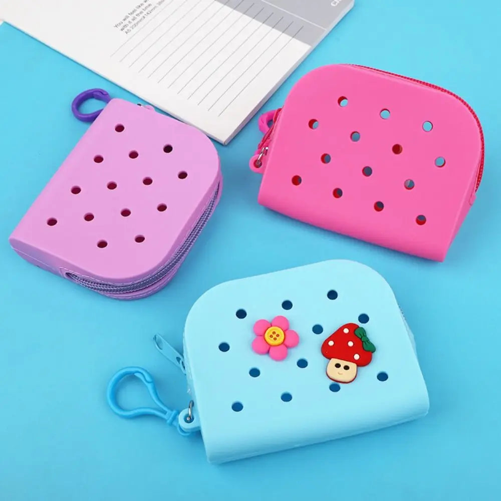 Croxi Mini Wallet – Silicone Mini Wallet with Holes and Zipper