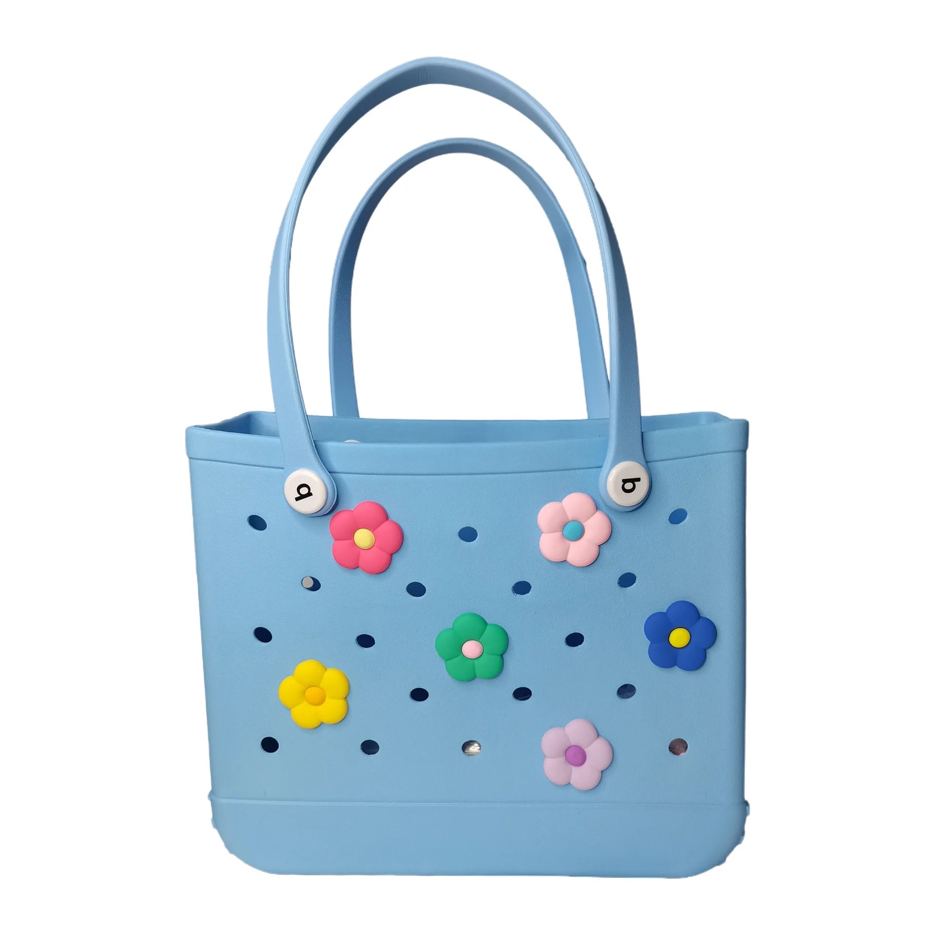 Croxi Charm Flowers - Set of 6 Rubber Beach Bag Flower Charms