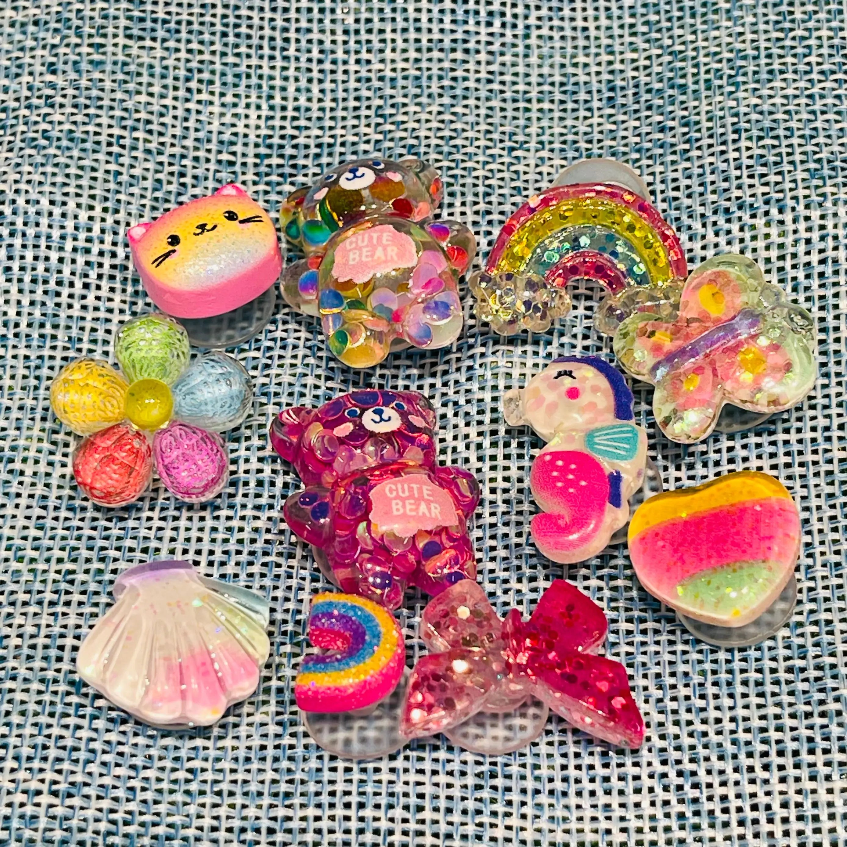 10 Cartoon Charms Set – Decorations for Kids' Bags & Accessories