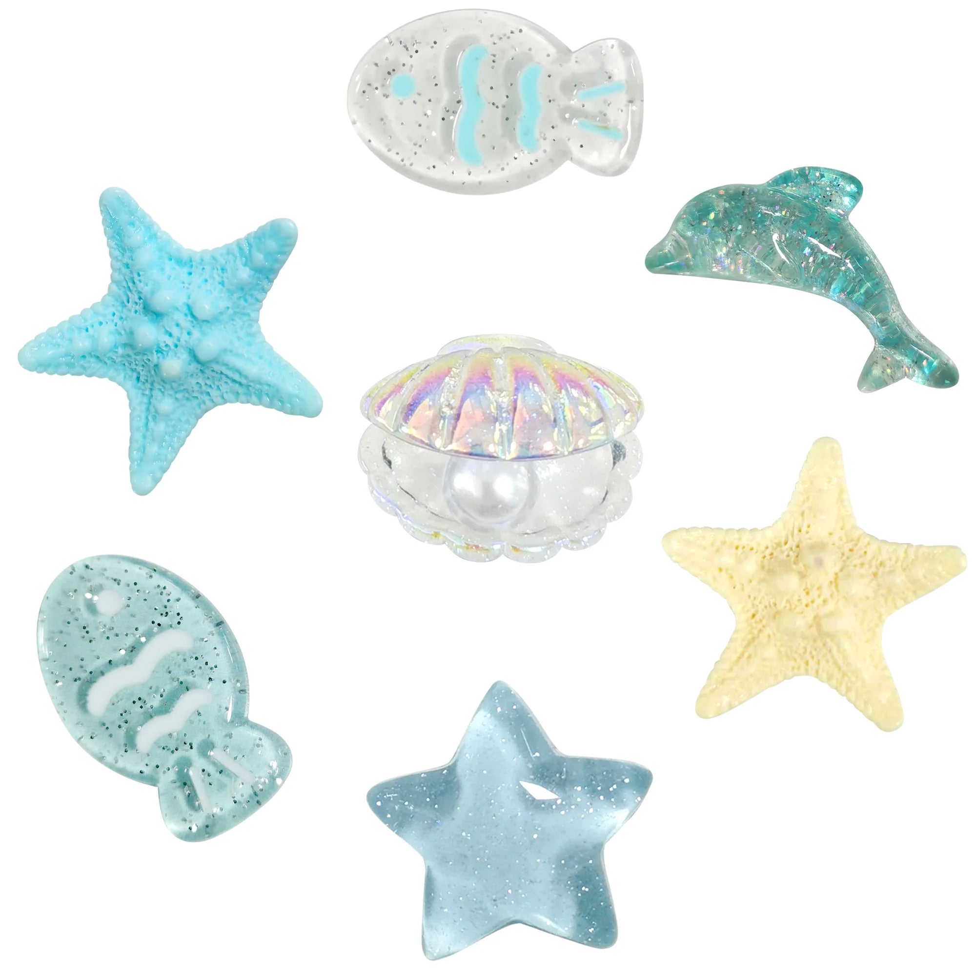 Seashell & Starfish Charm Set – Beach Bag Decorations