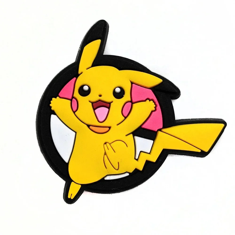 Pokemon Pikachu Shoe Charms for Clogs Sandals Decoration PVC Cartoon Shoe Accessories Charms for Friends Gifts