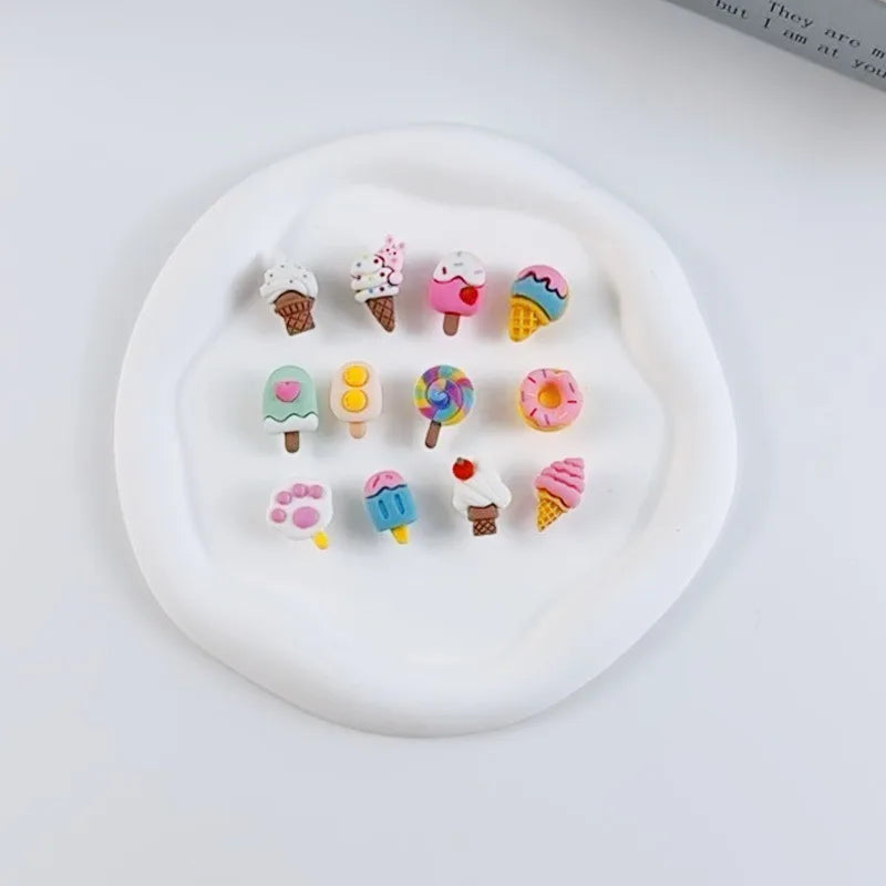 CROXi Gourmet Charm – Set of 12 Ice Cream & Donut Decorations for Hole Bags