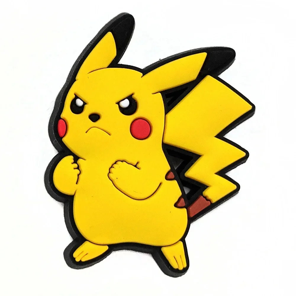 Pokemon Pikachu Shoe Charms for Clogs Sandals Decoration PVC Cartoon Shoe Accessories Charms for Friends Gifts